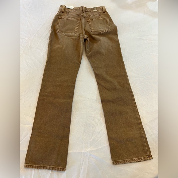 NWT FREE PEOPLE x WE THE FREE Zena High Rise Slim Straight, Size 25, Brown - Picture 4 of 7